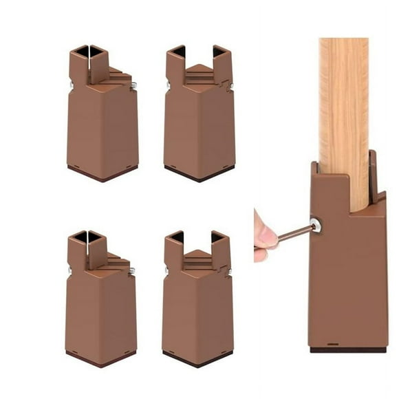 Pcs Furniture Risers, Adjustable Bed Risers with Screw Clamp, Fit Square/Round Chair Legs with Diameter 2cm to 4cm, Bedding Bed Risers 10cm Height