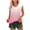 Pink, variant on Summer Tops for Women Sleeveless Tank Top Gradient Color Block V Neck Casual Loose Beach Vacation Holiday Blouses, Black S