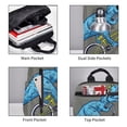 thumbnail image 4 of Naloa Fun Riding Dinosaur Print Lightweight DayBackpack Suitable for school, work, shopping, travel, etc., 4 of 5