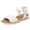 White, variant on Pennysue Women's Wedge Sandals Summer Shoes Espadrilles Ankle Strap Open Toe