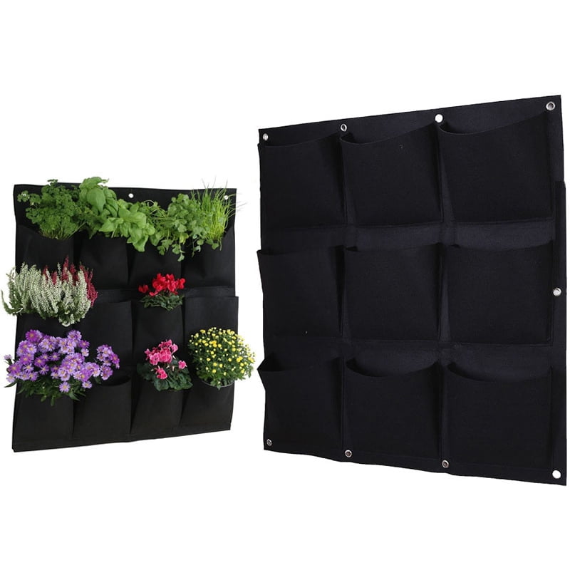36Pockets Hanging Green Grow Bag Planter Vertical Garden Vegetable Living Garden Bag Planter Growing Bags Flowers Supply