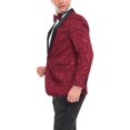 thumbnail image 4 of Adam Baker Men's Floral Paisley Shawl Lapel Tuxedo Jacket Matching Bow Tie Included, 4 of 6