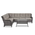 thumbnail image 3 of Gymojoy Outdoor Wicker Sofa Set Patio Furniture L-Shape Rattan Sectional with Coffee Table UV-Resistant for Backyard Balcony,Gray/Gray, 3 of 9