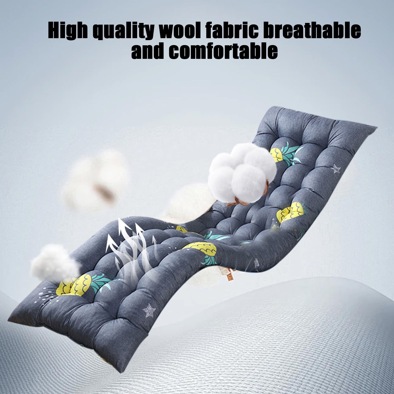 YOTQUSKI Chaise Lounge Cushions Clearance, Lounge Chair Cushions, Pool Chair Cushions, Chaise Lounge Chair Cushions, Outdoor Patio Cushions, Outdoor Cushions for Patio Furniture, 18.9'' x 48''
