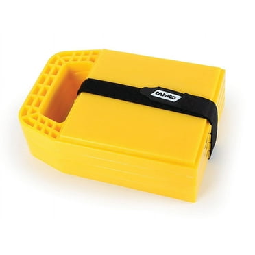 Camco 44595, Yellow Polypropylene, RV Stabilizers, Easy Clean with Interlocking Design, 4 Pack