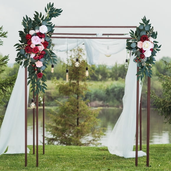 Guirnalda Floral perfecl Boda centro de mesa 80cmX50cm ROJO