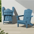 thumbnail image 6 of KINGYES Folding Adirondack Chairs Set of 2, HDPE All-Weather Folding Adirondack Chair, Fir Pit Chairs for Patio Garden Backyard Deck, Navy, 6 of 10