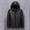 Black, variant on HWRETIE Men's Solid Casual Thicken Hooded Zipper Jacket,Padded Stand Up Collar Youthful Fashion Outdoor Warm Coat for Winter or Fall