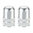 thumbnail image 1 of Splihome Bicycle Aluminum Alloy For- Valves Anode Gas Cap Tire Dust Cover Silver, 1 of 8