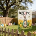thumbnail image 7 of Welcome Easter Garden Flag 18x12 Inch 18x12 Inch Easter Bunny Spring Yard Flag Banners,Double-Sided Burlaps For Easter Basket Fillers Farmhouse Spring Outdoor Patio Home Party Decorations, 7 of 7