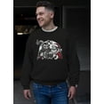 thumbnail image 2 of Krampus Santa Beer Naughty Christmas Men's Sweatshirt, 2 of 4