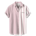 thumbnail image 4 of XDZJLR T-Shirts pour Hommes Plage Hawaïenne Manches Courtes Rayé, 4 of 4