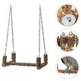 thumbnail image 6 of Bird Swing for Cage Parrot Perch Natural Wood Stand Chew Toy for Large Birds, 6 of 12