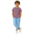 thumbnail image 6 of SGFCWSX Boys Girls Casual Linen Pants Elastic Waist Cropped Straight Leg with Pockets Lightweight Summer Wear for Teens Blue Size 14, 6 of 7