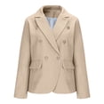 thumbnail image 4 of Blazer de mujer de invierno sólido de moda estilo callejero traje chaqueta de mujer abrigo, 4 of 6