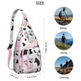 thumbnail image 3 of Rustic Cow Print Sling Backpack - Fashionable Black & White Cattle Design Crossbody Bag, Compact Travel Pack for Students & Photographers, 3 of 4