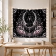 thumbnail image 5 of Black Cat in Crescent Moon with Stars and Pumpkins, Whimsical Gothic for Halloween Enthusiasts, Mystical Celestial Art, Housewarming Gift Tapestry Wall Hanging for Bedroom and Living Room, 5 of 7