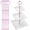 Pink, variant on 3 Tier Cake Stand Hardware Kits Heavy Duty for Tiered Fruit Cake Plate Stand Stable Handle Fitting Hardware Rod Cupcake Holder Support Silver Crown 5 Sets(Plate not Included)