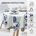 thumbnail image 6 of XMXT Waterproof Table Cloth, Cartoon Diverse Skulls Polyester Round Tablecloth for Dining Room Party Decor Tablecloths, 60 inches, 6 of 8