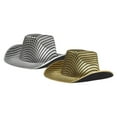 thumbnail image 4 of Cowboy Hats for Women Gold Hat Leather Cowboy Hat Womens Hats Fashion One Size, 4 of 7
