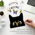 thumbnail image 5 of FMSHPON Hipster Butterfly Black Cat Clipboard Hardboard Wood Nursing Clip Board and Pull for Standard A4 Letter 13x9 inches, 5 of 8