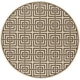 thumbnail image 2 of Safavieh Linden Derbhile Geometric Indoor/Outdoor Area Rug, Creme/Brown, 6'7" x 6'7" Round, 2 of 9