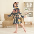 thumbnail image 4 of FORMRS Kids Bathrobe Unisex Hooded Robe Toddler Pajamas Sleepwear, Size 10-12T, Black Mushroom Pattern, 4 of 7