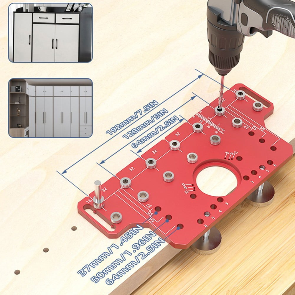 Shelf Pin Gauge Drilling Guide Template System Holes Jig Hinge Puncher Locator Type B