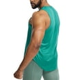 thumbnail image 5 of Yindaity Men's Tank Undershirts - Men's Sleeveless Tank Top - Men's Cotton Tank Undershirts Gym Tank Tops for Men (Mint Green,L), 5 of 6