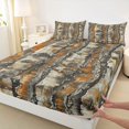 thumbnail image 3 of Feelyou Jungle Tree Plant Queen Sheet Sets, Countryside Branches Men Bed Set, 4-Piece, 3 of 7