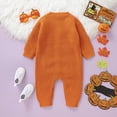 thumbnail image 4 of FASHOFT Baby Halloween 3D Hand Embroidered One Piece Romper Soft Halloween Bodysuit Crawling Outfit Cute Holiday Wear For Halloween Orange 0-1 Months, 4 of 5