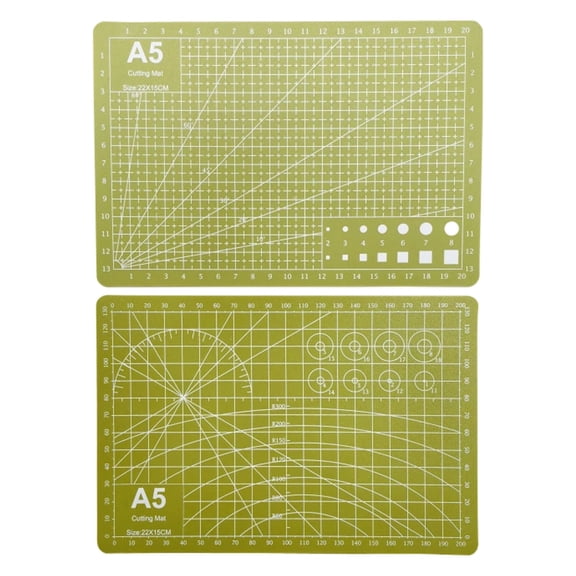 1.2mm Double Sided PVC Cutting Mat With Grid, Self Healing Craft Mat For Sewing Quilting Paper, A3 Size (Multicolor, 22*185*0.12CM)