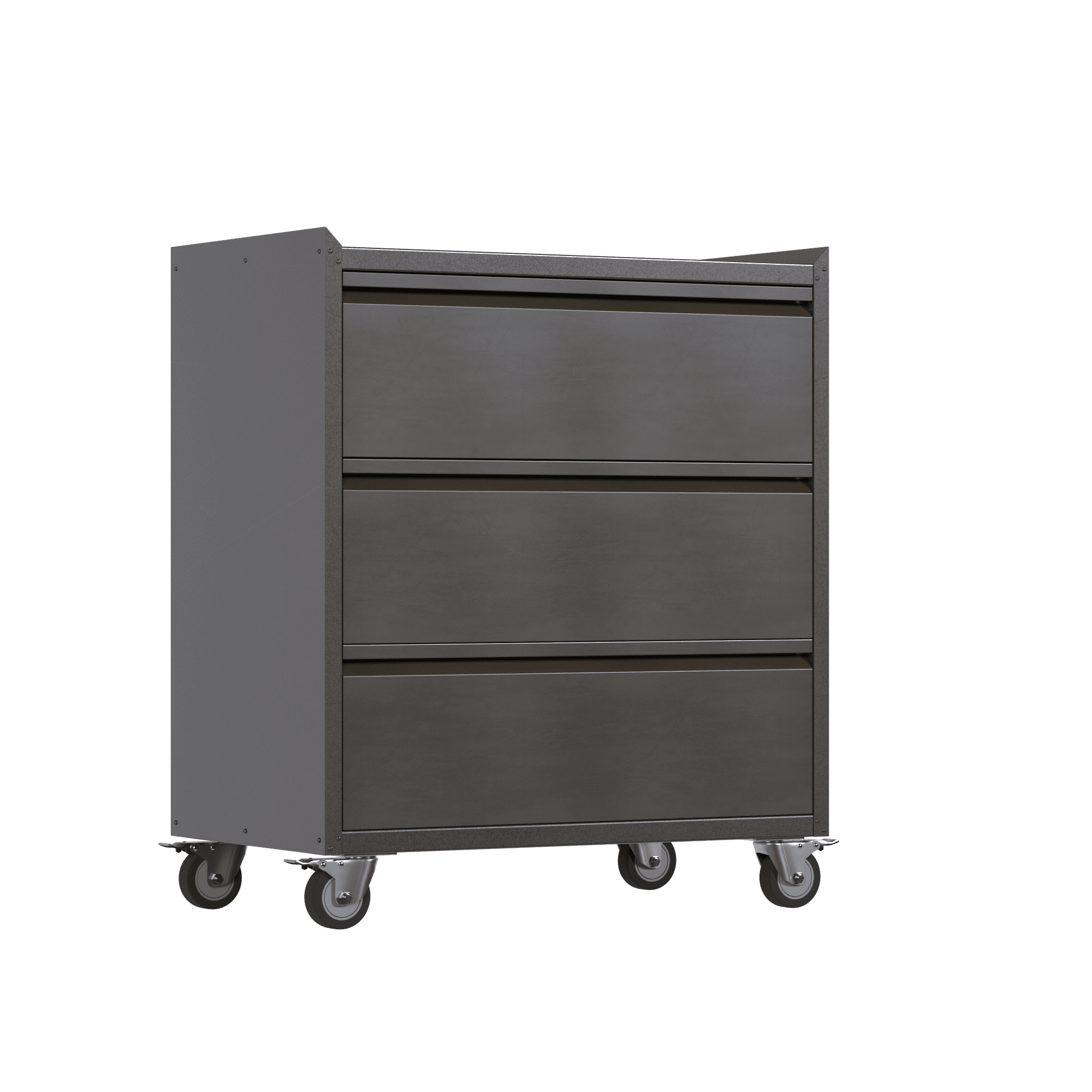 JAORD Vintage Metal Tool Chest with Wheels, Garage Storage with