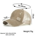 Casual Simple Solid Colour Broken Holes Washed Net Cap Tongue Hat
