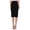 Black, variant on Women's Casual Elastic Band High Waist Stretch Office Work Solid Midi Skirt