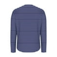 thumbnail image 6 of HomeDM Women's Plus Size Tops Long Sleeve Striped Shirts for Women Fall Round Neck Loose Fit Pullover Tops - Blue/5XL, 6 of 6