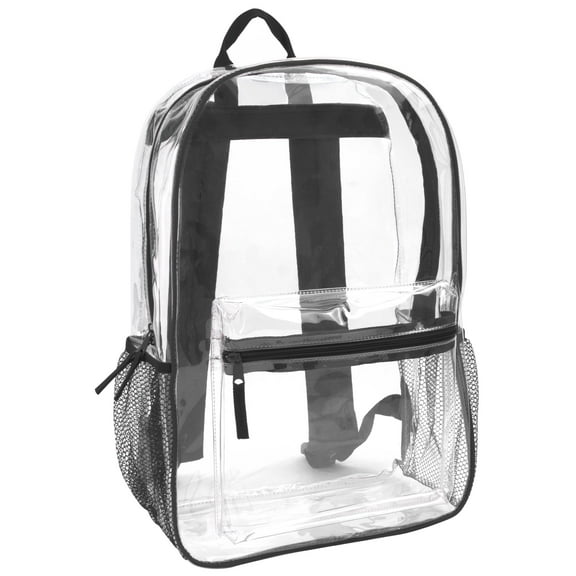 Clear Backpack With Reinforced Straps For Security & Sporting Events (Blue)
