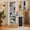 Grey, variant on Haooyeah Foldable Desk with Storage Shelves & Chalkboard, Space-Saving Study Desk, White