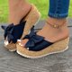 thumbnail image 2 of WILLBEST Sandalias Deportivas Sandalias De Plataforma Tacones De Cuña Moda Para Mujer Zapatillas Nuevas Use Una Plataforma Inferior Lazo, 2 of 7