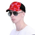 thumbnail image 4 of Disketp Red Love Heart Print Trucker Hat Men Women - Mesh Baseball SnapBack Cap, 4 of 7