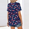 thumbnail image 5 of AHMOMEI Independence Day Womens Button Down Shirt Short Sleeve Summer Blouses for Women with Pocket, 5 of 5