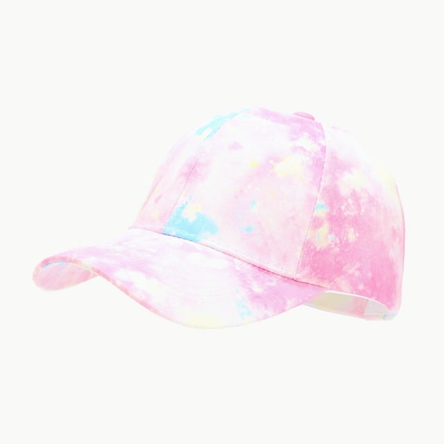 Unisex Tie Dye Adjustable Snapback Baseball Cap for Outdoor Summer Sun