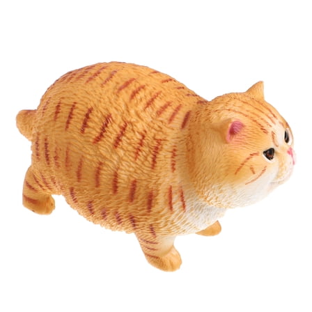 unbranded Cat Model Toy Decor Small Statue Figurines for Kids Child Orange