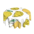 thumbnail image 2 of XMXT Waterproof Round Table Cloth, Lemon Pear Doodle Tablecloth Polyester Table Cover for Home Kitchen Dining Party Room Decor, 60 inches, 2 of 8