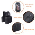 thumbnail image 5 of Alforjas de tanque Durable Universal ATV Fender Bag impermeable accesorios delanteros paquete de almacenamiento equipaje con bolsillo para agua/bebida (negro), 5 of 5
