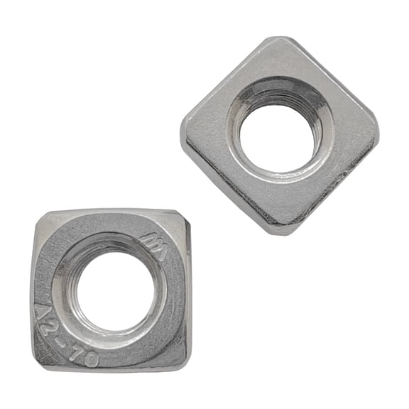 50Pcs M6 Square Nuts 304 Stainless Steel Square Nuts, Durable Fasteners or Replacement Parts are Suitable for Daily Maintenance and Professional Engineering (Silvery).