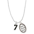 thumbnail image 1 of Delight Jewelry Silvertone Black Number - 7 Best Mom Ever Charm Necklace, 1 of 4
