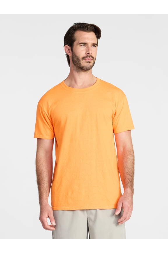 Men's and Big Men's Cotton Active Tee with Short Sleeves, Sizes XS-4XLT