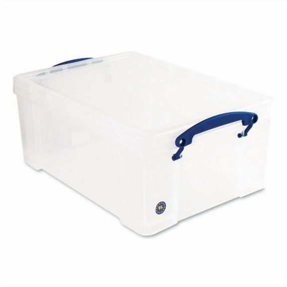 Snap-Lid Storage Bin, 2.38 Gal, 10.25" X 14.5" X 6.25", Clear/blue | Bundle of 2