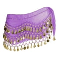 thumbnail image 5 of zhi Women's Belly Dance Waist Skirt - Dance Practice & Performance，Purple，Free Size, 5 of 6